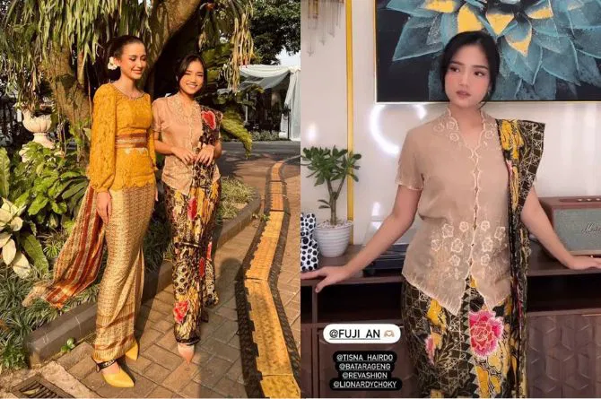 Gaya Fuji Tampil Memikat dengan Rok Kebaya Modern