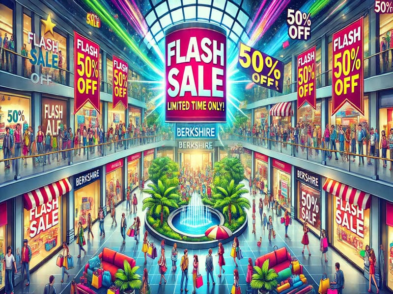 Promo Flash Sale di The Berkshire Mall Belanja Cepat, Diskon Lebih Besar