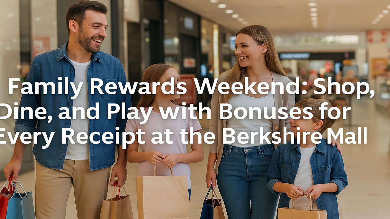 Family Rewards Weekend Shop, Dine, and Play with Bonus for Every Receipt at the Berkshire Mall